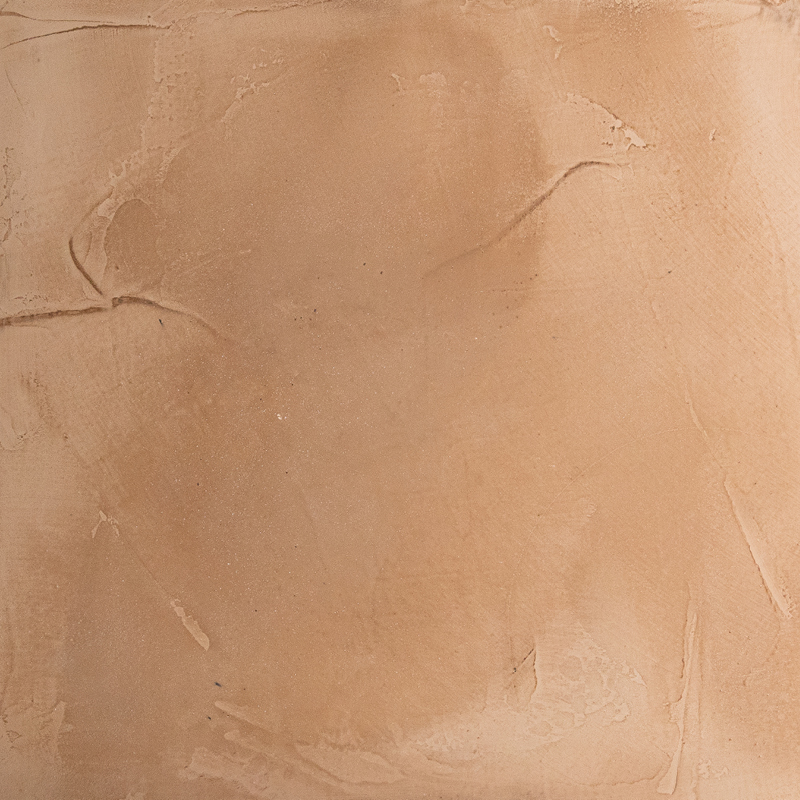 Eine elegante Wandgestaltung mit COLORIAMO-Marmor-Glanzspachtel-CG5 zeigt eine glatte, beige Oberfläche im Wohnzimmer.