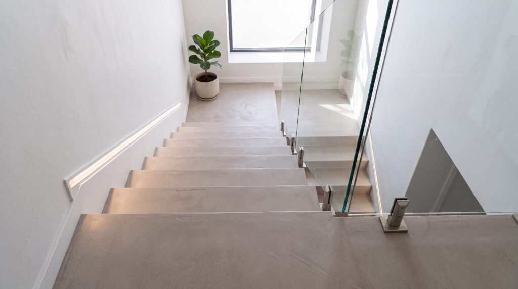Microzement Treppe COLORIAMO Fugenlosspachtel Fino CR 2