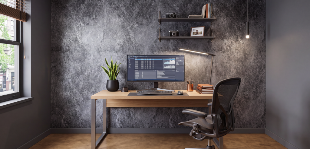 Wandgestaltung im Büro mit COLORIAMO Effekt Lasur